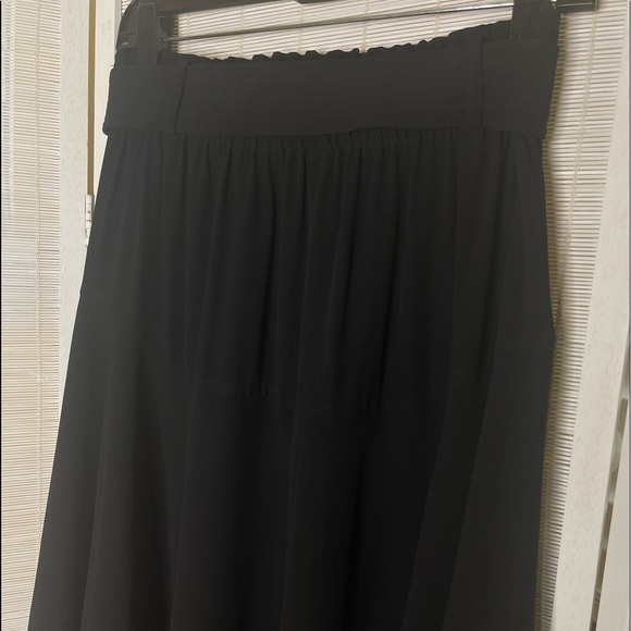 A.L.C Belted Black Midi Skirt Flowy Size 6 Pockets - Picture 4 of 7